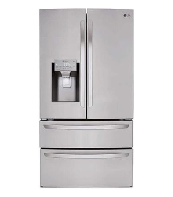 LG - 28 cu. ft. 4-Door French Door, Standard Depth, Ice & Water, Double Freezer, Stainless Steel